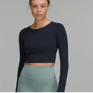 Lululemon Wunder Train Long Sleeve Crop Top